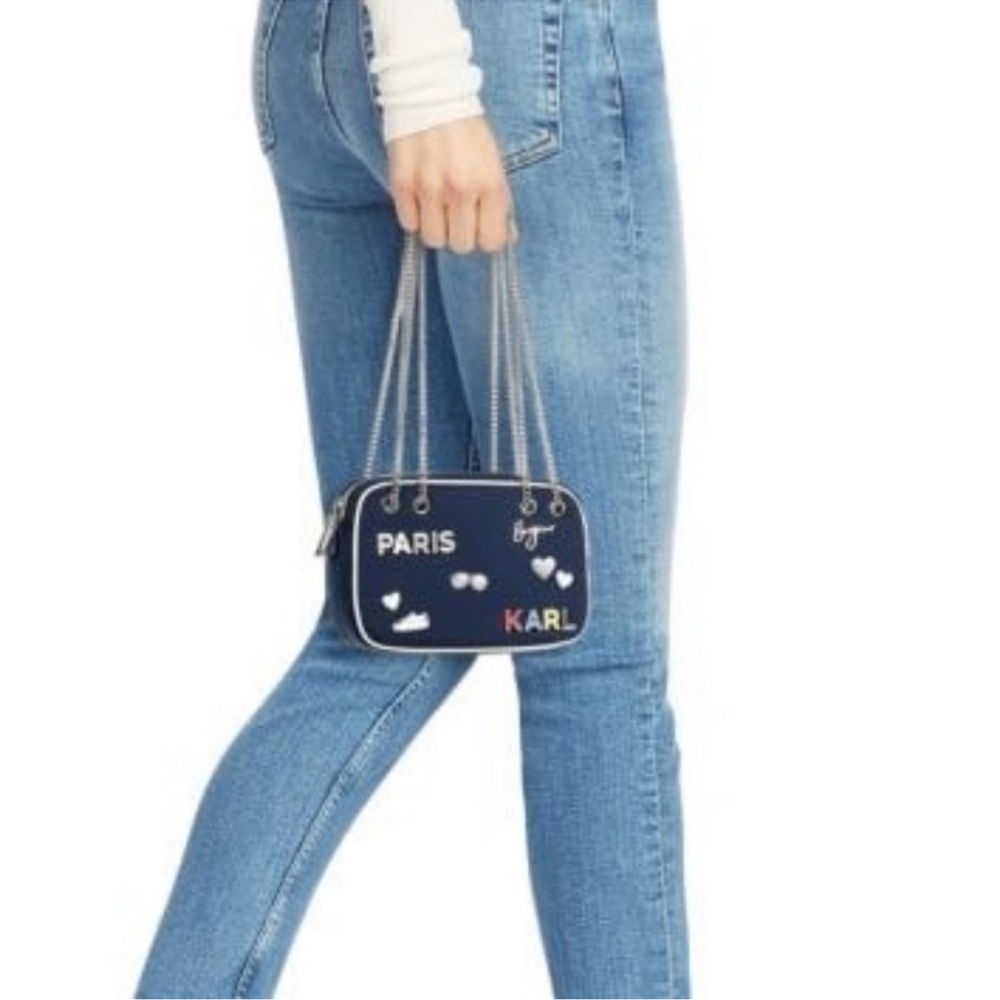 Karl Lagerfeld Navy 'Paris' Crossbody Bag - Picture 8 of 8